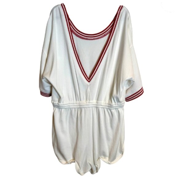 White and Red Women's Jumpsuit - Picture 6 of 15